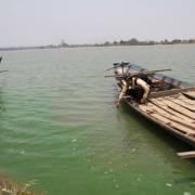 Gia Lai: Nước sông Ba bỗng chuyển màu xanh