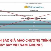 Cảnh giác trang web lừa tặng vé máy bay Vietnam Airlines miễn phí