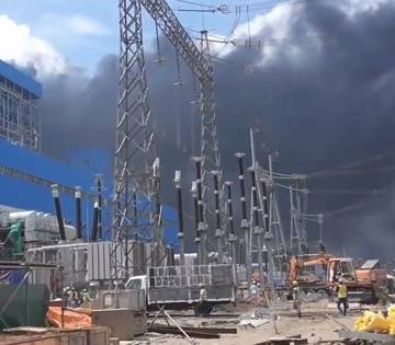 Cháy lớn tại dự án Nhà máy Nhiệt điện Duyên Hải 3